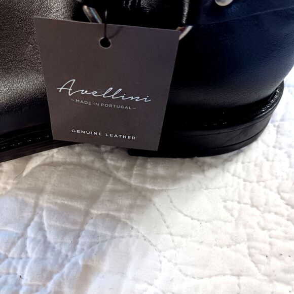 Avellini Woman's Portuguese Genuine Leather Harnrss Moto Boots - Sz 6.5 - Picture 4 of 12